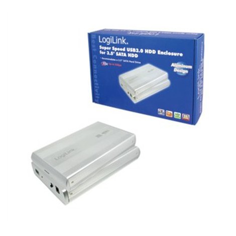Logilink | Storage enclosure | Super Speed USB3.0 HDD Enclosure for 3,5"" SATA HDD | Hard drive | 3.5"" | SATA 3Gb/s | USB 3.0 - 3